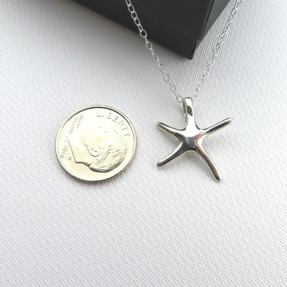 NEW- Sterling Silver Starfish Necklace - Picture 3 of 5